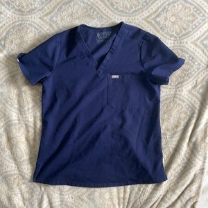 Figs Catarina Scrub Top - Navy